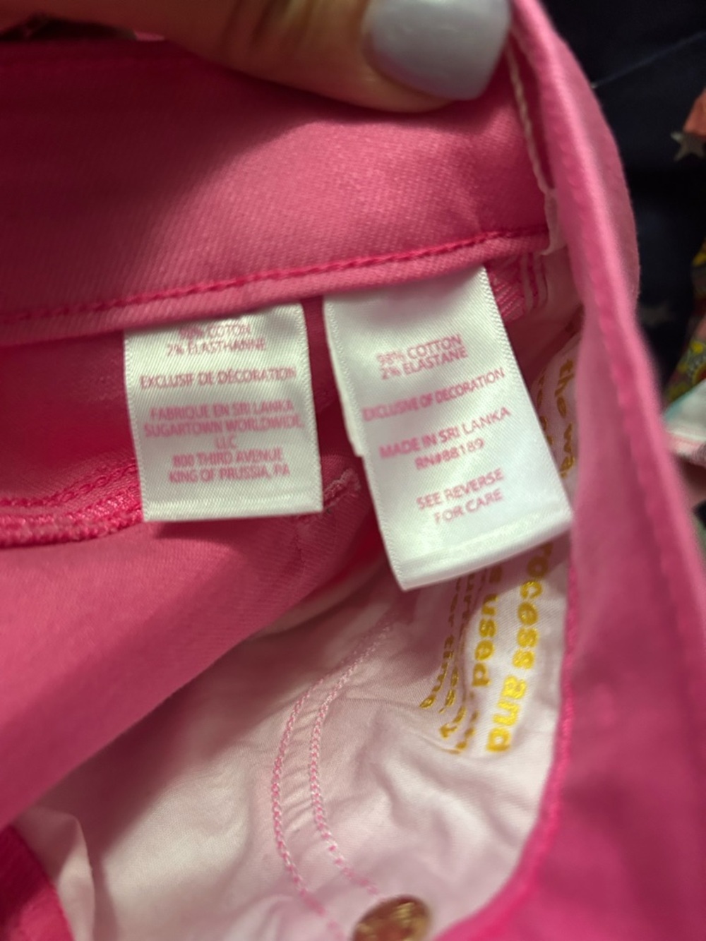 NWT LILLY PULITZER hot pink denim jeans. - Picture 9 of 16